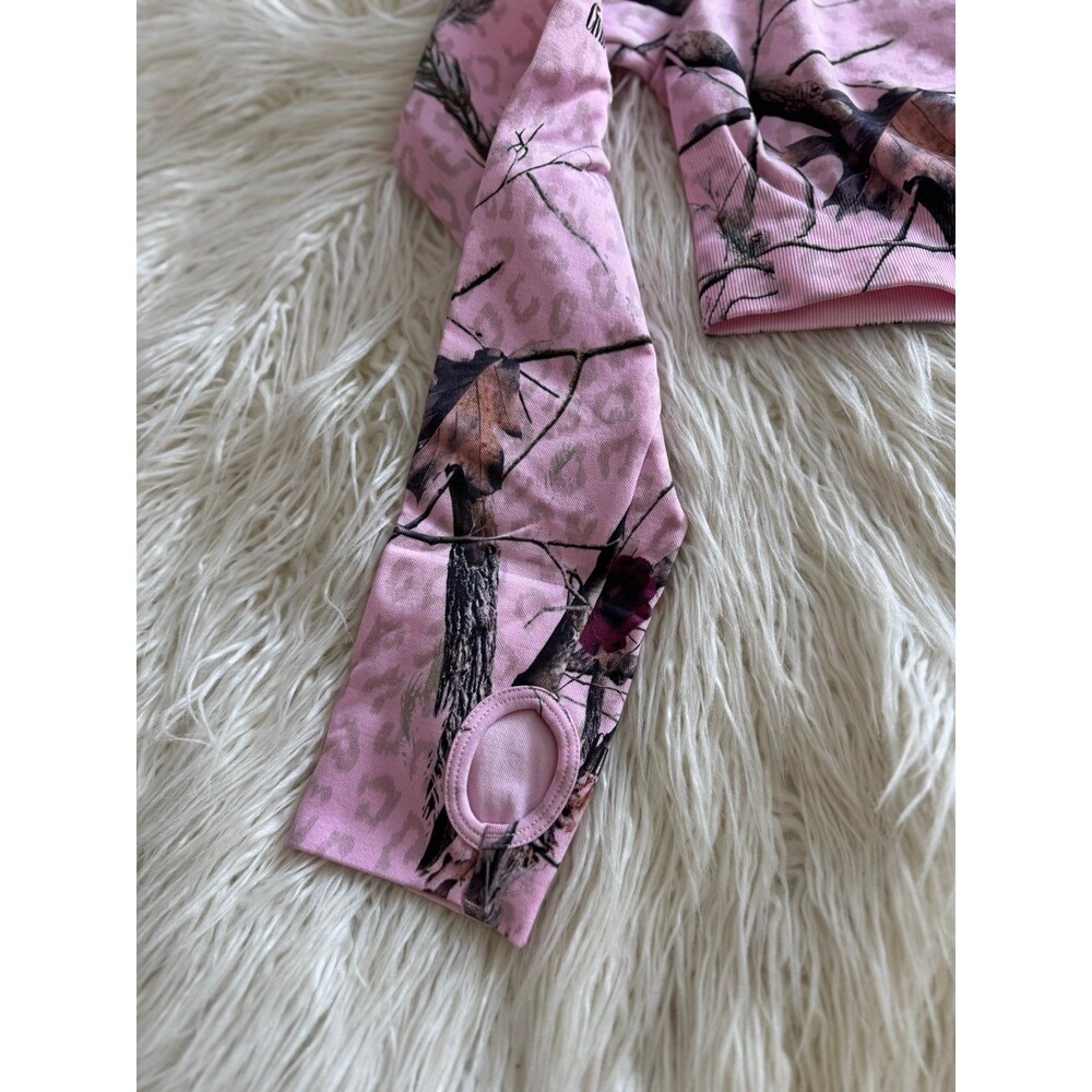 Civil Regime Concrete Forest Seamless Top Baby Pink Real Leopard Camo XL - Picture 6 of 12